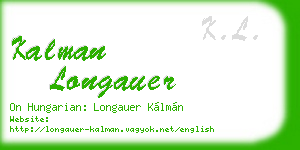 kalman longauer business card